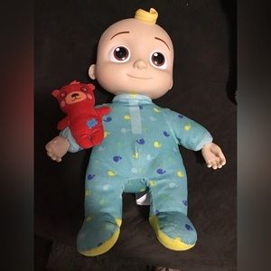CoComelon Official Musical Bedtime JJ Doll Soft Plush Body Teddy Bear 12 inches